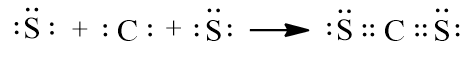 Công thức Lewis của CS2 (Carbon disulfide) theo chương trình mới (ảnh 1)