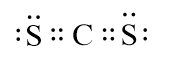 Công thức Lewis của CS2 (Carbon disulfide) theo chương trình mới (ảnh 1)