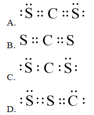 Công thức Lewis của CS2 (Carbon disulfide) theo chương trình mới (ảnh 1)