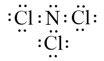 Công thức Lewis của NCl3 theo chương trình mới (ảnh 1)