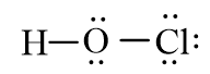 Công thức Lewis của HOCl theo chương trình mới (ảnh 1)
