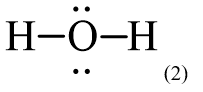 Công thức Lewis của H2O theo chương trình mới (ảnh 1)