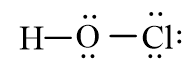 Công thức Lewis của HOCl theo chương trình mới (ảnh 1)
