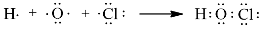 Công thức Lewis của HOCl theo chương trình mới (ảnh 1)