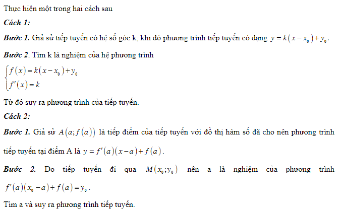 200 bài tập tiếp tuyến của đồ thị hàm số (VD + VDC) và cách giải (2023) có đáp án (ảnh 1)