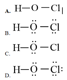 Công thức Lewis của HOCl theo chương trình mới (ảnh 1)