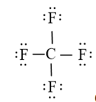 Công thức Lewis của CF4 theo chương trình mới (ảnh 1)