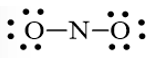 Công thức Lewis biểu diễn cấu tạo của NO2 là (ảnh 1)