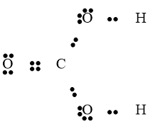 Viết công thức electron và công thức cấu tạo của H2CO3 (ảnh 1)