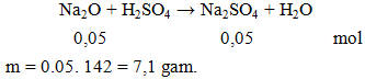 Na2O + H2SO4 → Na2SO4 + H2O | Cân bằng phương trình hóa học