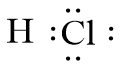 Công thức Lewis của HCl ( hydrogen chloride) theo chương trình mới (ảnh 1)