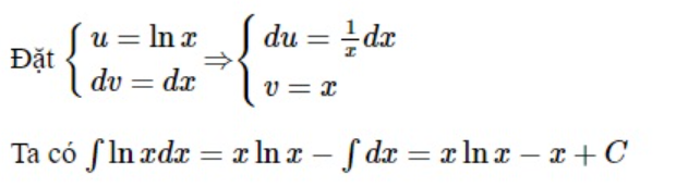 Công thức nguyên hàm lnx, các dạng bài tập và cách giải  (ảnh 1)