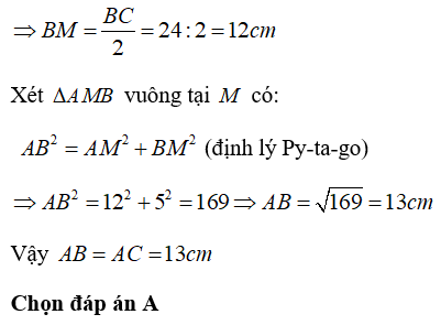 Trắc nghiệm Tính chất ba đường cao của tam giác - Bài tập Toán lớp 7 chọn lọc có đáp án, lời giải chi tiết