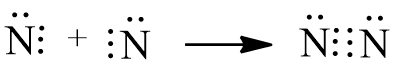 Công thức Lewis của N2 (nitrogen) theo chương trình mới (ảnh 1)